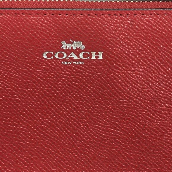 Auth COACH - F58032 Red Leather Pouch - Picture 4 of 6